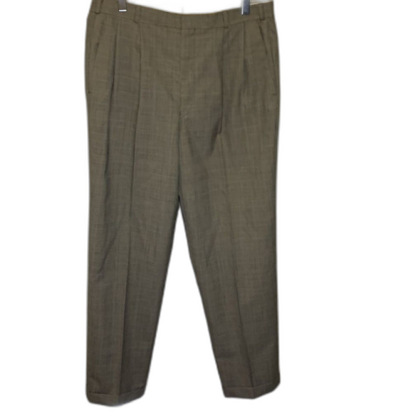 Polo University Club Ralph Lauren Tan Black Blue Plaid Wool Suit Size 41 Tall - Picture 14 of 16